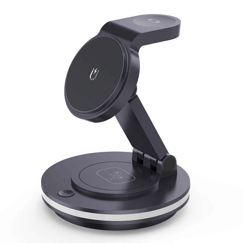 Magnetic Folding Wireless Charging Stand for iPhone, Watch & AirPods