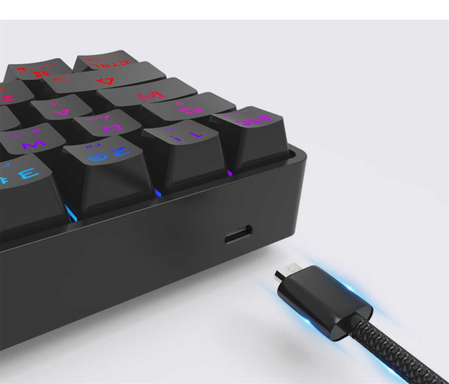 Wireless Bluetooth Mechanical Keyboard – Colorful PBT Keycaps, Compact Design, Compatible with PC, Laptop & Tablet