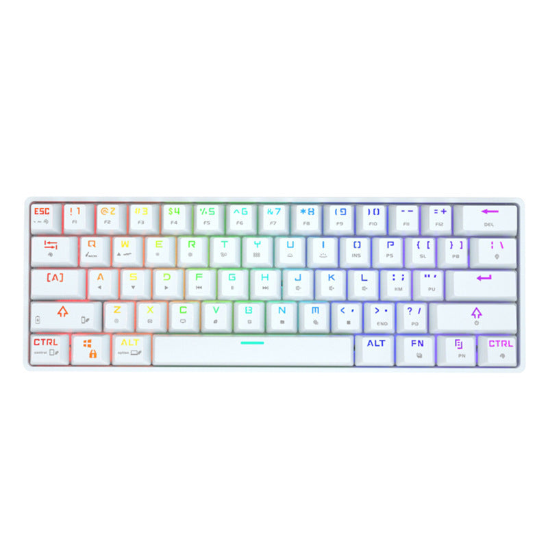 Wireless Bluetooth Mechanical Keyboard – Colorful PBT Keycaps, Compact Design, Compatible with PC, Laptop & Tablet