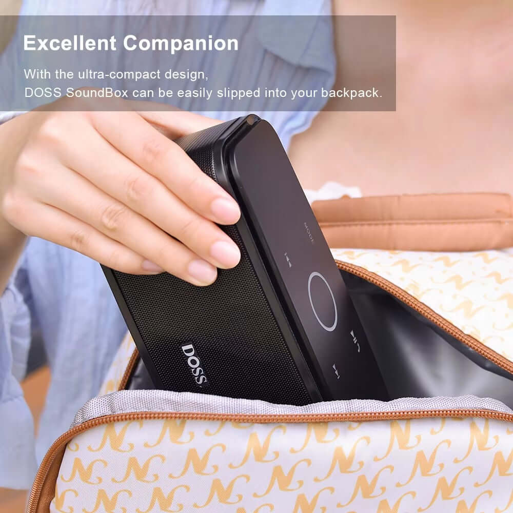 DOSS SoundBox Bluetooth Speaker – 12W Portable Wireless Speaker with 20H Playtime & Built-in Mic