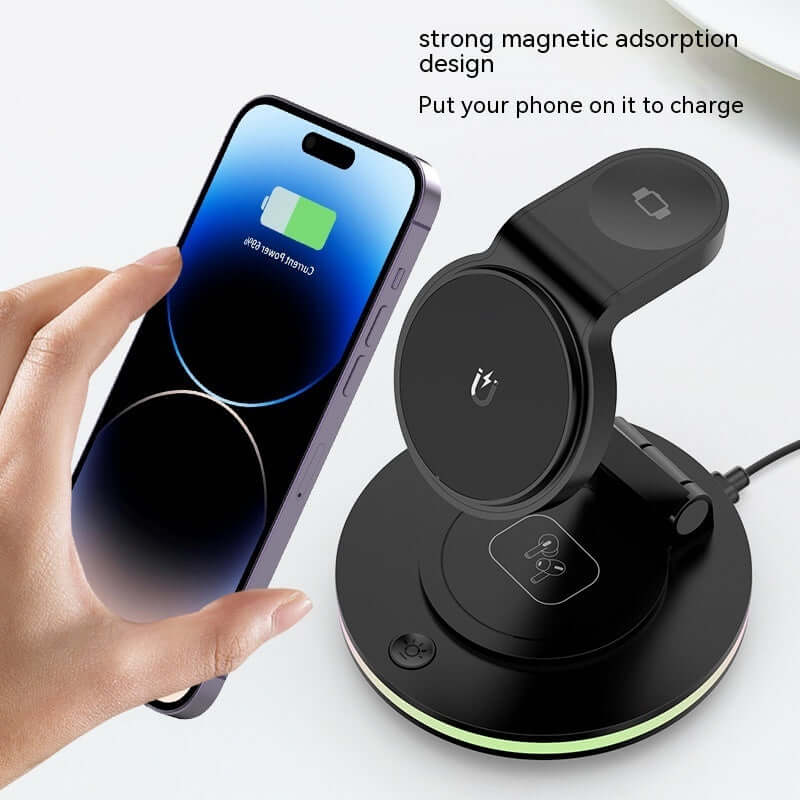 Magnetic Folding Wireless Charging Stand for iPhone, Watch & AirPods