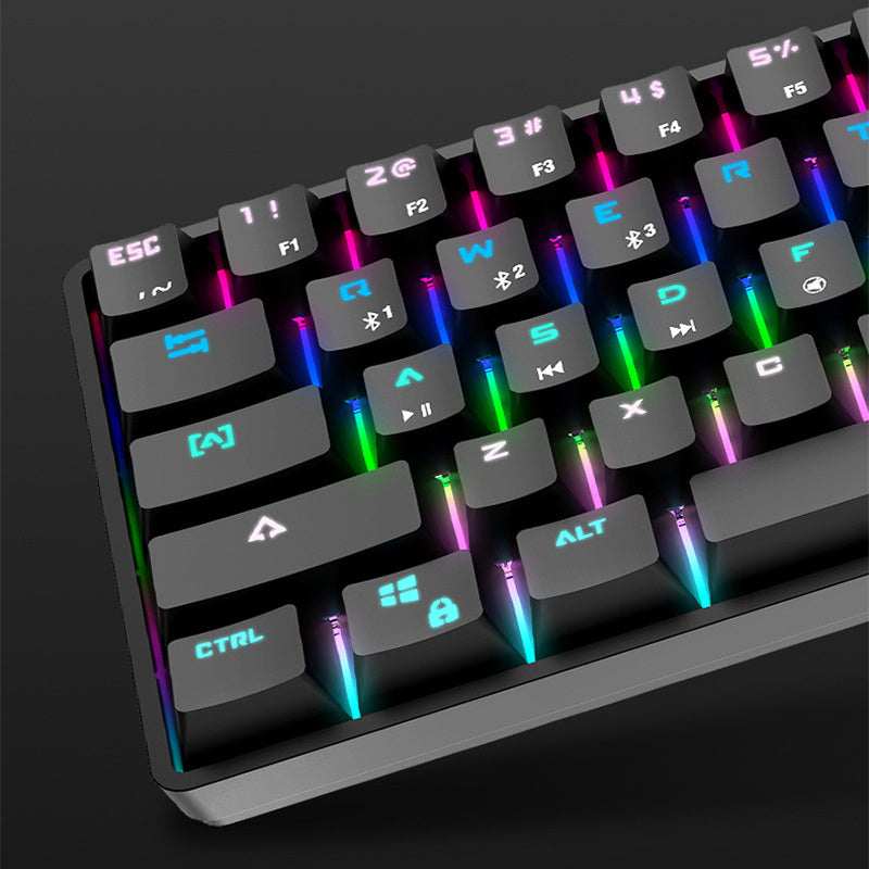 Wireless Bluetooth Mechanical Keyboard – Colorful PBT Keycaps, Compact Design, Compatible with PC, Laptop & Tablet