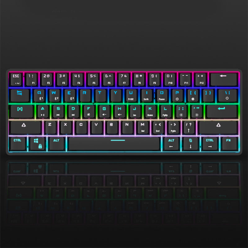 Wireless Bluetooth Mechanical Keyboard – Colorful PBT Keycaps, Compact Design, Compatible with PC, Laptop & Tablet