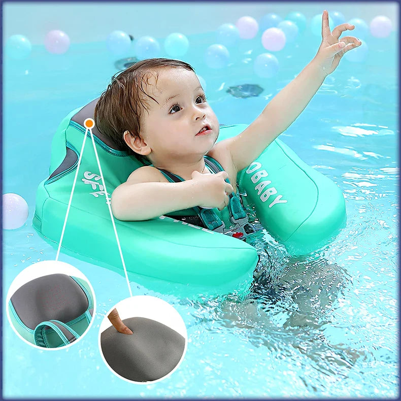 Mambobaby Baby Float with Sunshade – Safe Swimming Fun for Ages 0–3