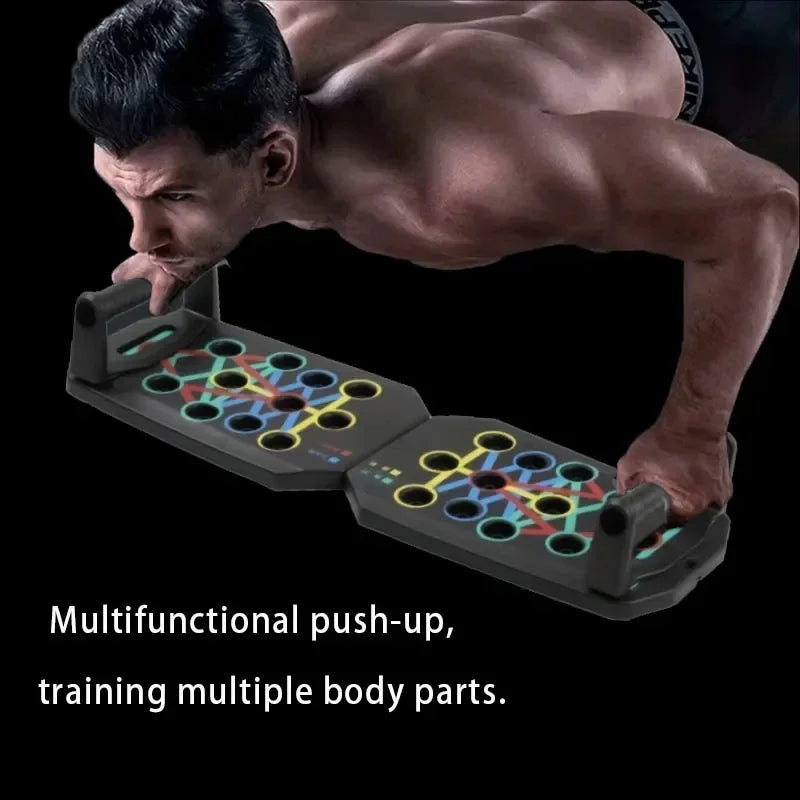Push-up Board Set Portable Multifunctional Push-up Bar Foldable Fitness Equipment For Chest Abdomen Arms/Back Training Dumbbell