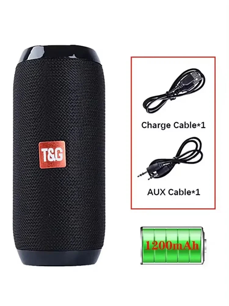 Portable Bluetooth Speaker – TG117 Outdoor Wireless Speaker with FM Radio, USB/TF Card, Hands-Free Calling & Powerful Bass