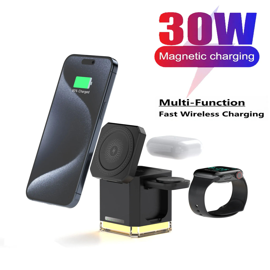 Wireless Charger Station – MagSafe Charging Station for iPhone 15/14/13/12 30W