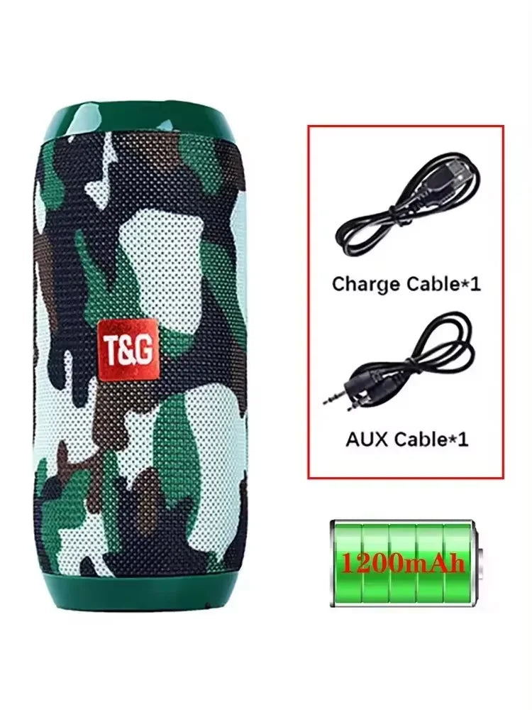 Portable Bluetooth Speaker – TG117 Outdoor Wireless Speaker with FM Radio, USB/TF Card, Hands-Free Calling & Powerful Bass