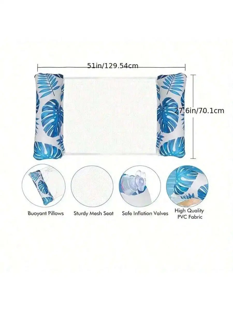 Hammock Pool Float for Adults – 4-in-1  Inflatable Water Lounge Chair, Recliner, Drifter & Exercise Saddle