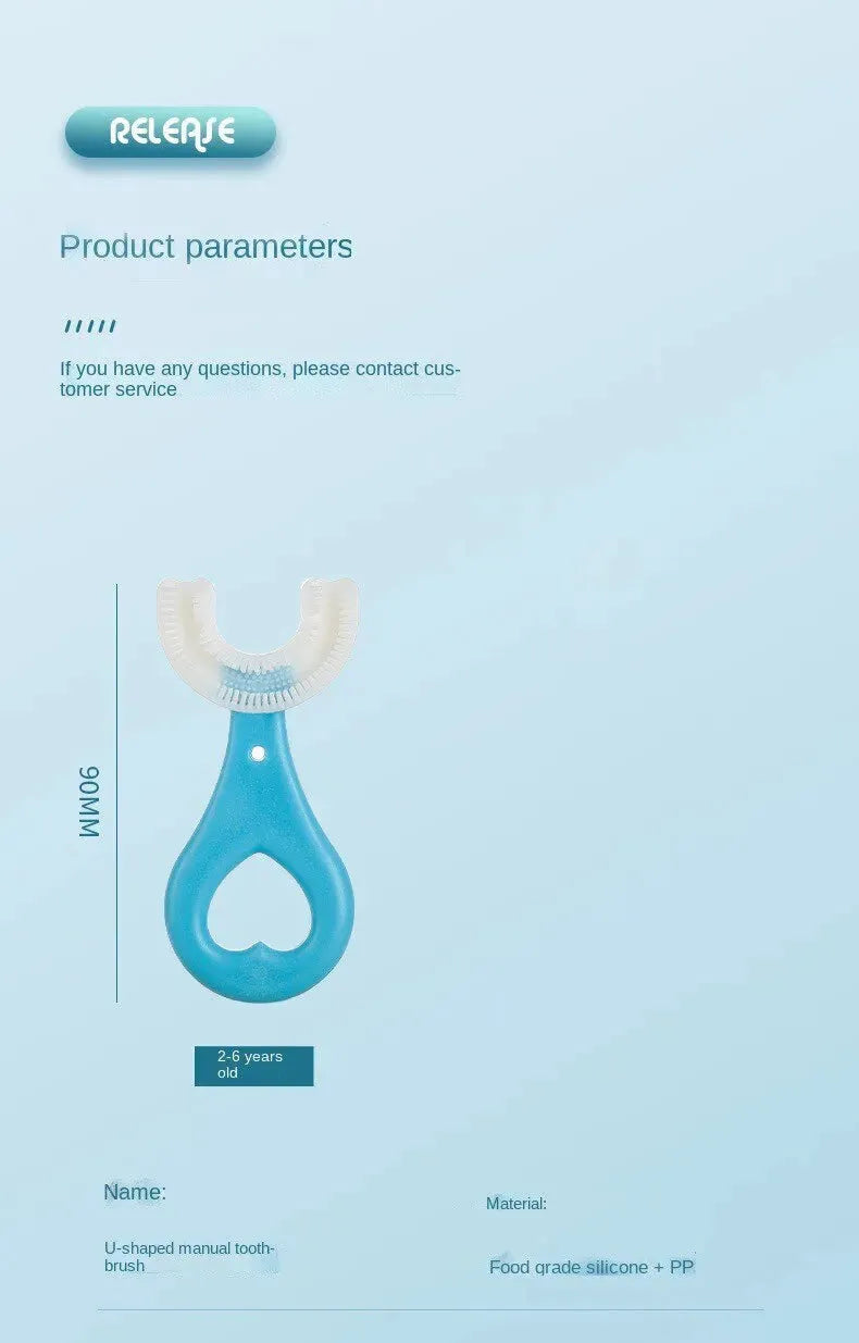 Baby Toothbrush Children 360 Degree U-shaped Child Toothbrush Teethers Baby Brush Silicone Kids Teeth Oral Care Cleaning