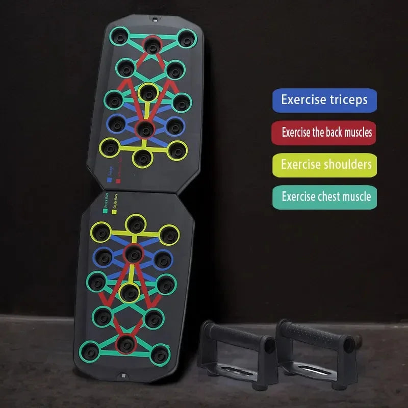 Push-up Board Set Portable Multifunctional Push-up Bar Foldable Fitness Equipment For Chest Abdomen Arms/Back Training Dumbbell