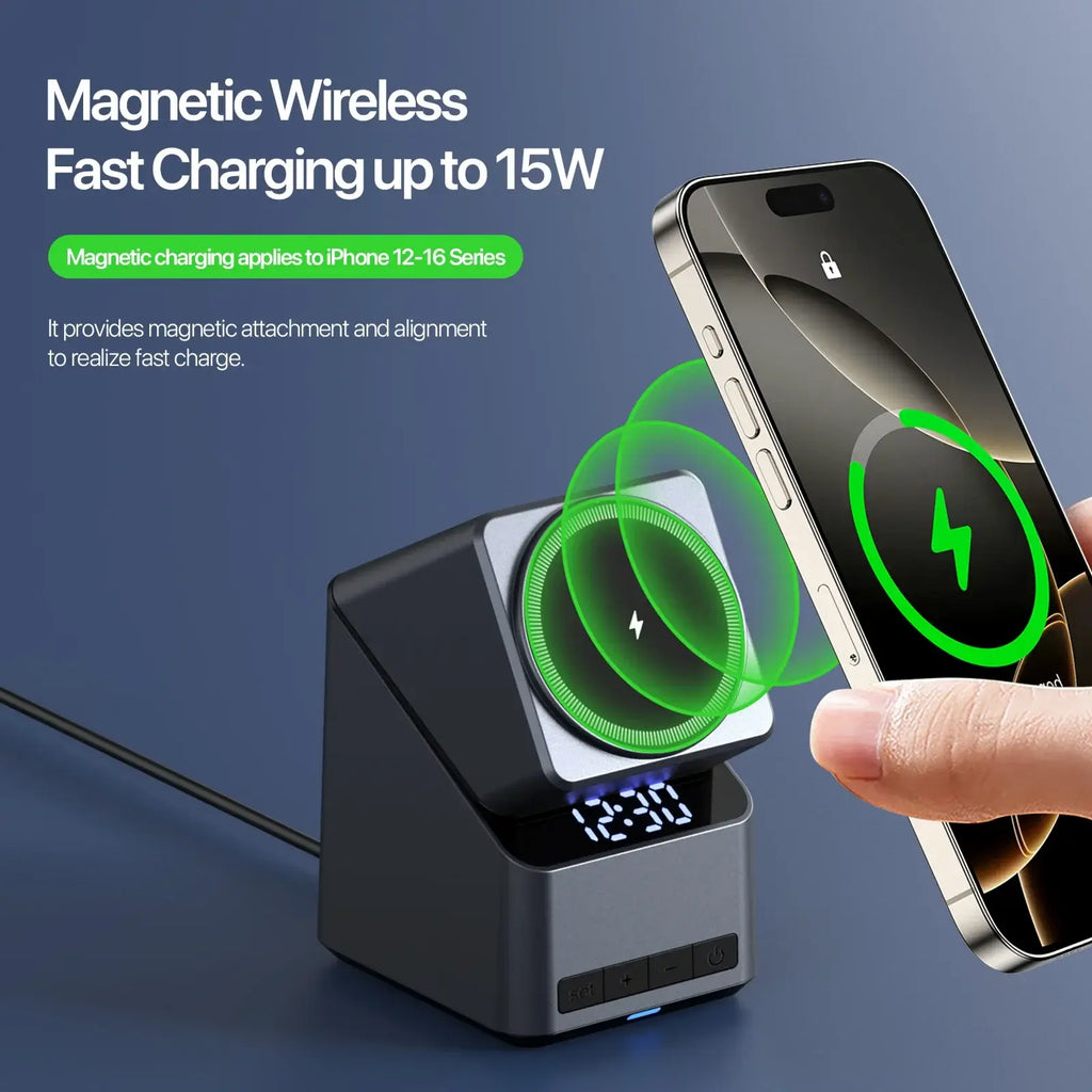 Magnetic 4-in-1 Wireless Charger Auto Rotation Fast Charging or IPhone
