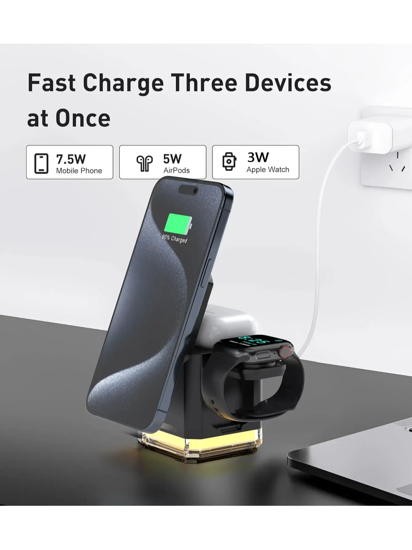Wireless Charger Station – MagSafe Charging Station for iPhone 15/14/13/12 30W