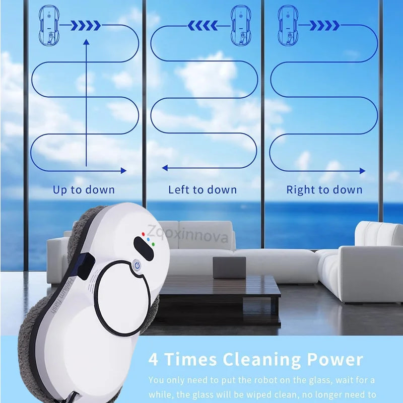Robot Window Cleaner UPS System  Vacuum Smart Home Appliance Auto Clean Glass Windows Washer Window Washing Electric Floor Mops