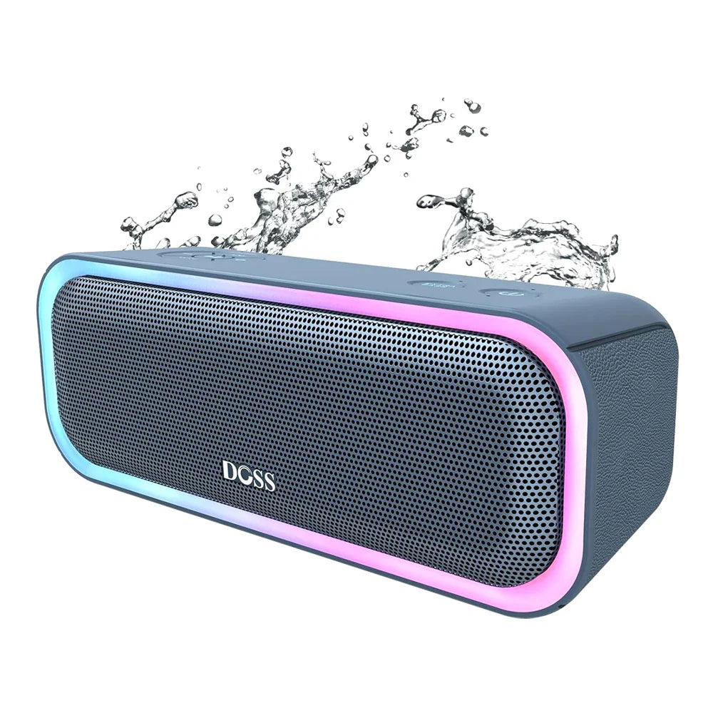 DOSS Bluetooth 5.0 Speaker Powerful 20W Stereo Sound Extra Bass Sound Box IPX6 Waterproof TWS Pairing Wireless Portable Speakers