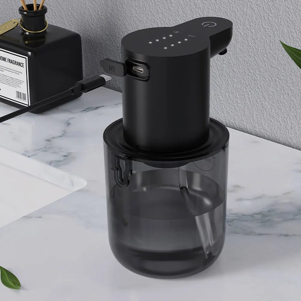 400ml Automatic Foam/Gel Soap Dispenser Rechargeable Infrared Sensor Electric Sanitizer Dispenser 4 Gears Foaming Soap Dispenser