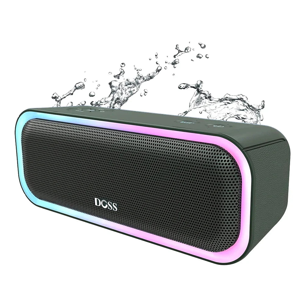 DOSS Bluetooth 5.0 Speaker Powerful 20W Stereo Sound Extra Bass Sound Box IPX6 Waterproof TWS Pairing Wireless Portable Speakers