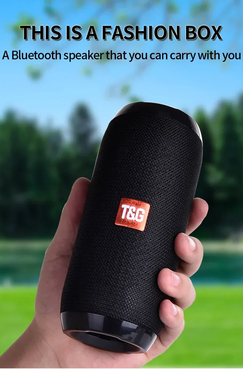 Portable Bluetooth Speaker – TG117 Outdoor Wireless Speaker with FM Radio, USB/TF Card, Hands-Free Calling & Powerful Bass