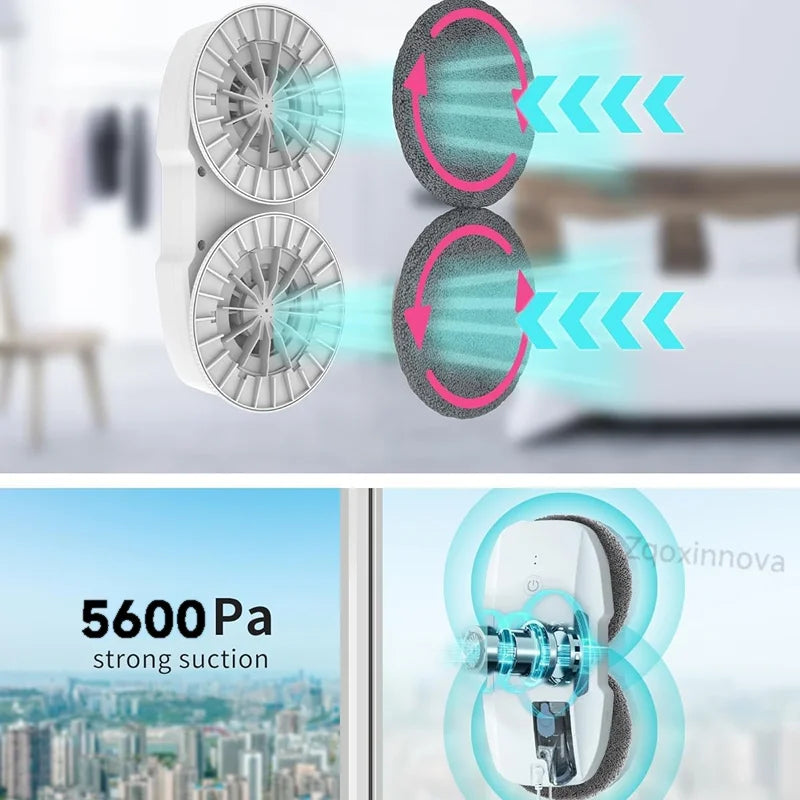 Robot Window Cleaner UPS System  Vacuum Smart Home Appliance Auto Clean Glass Windows Washer Window Washing Electric Floor Mops