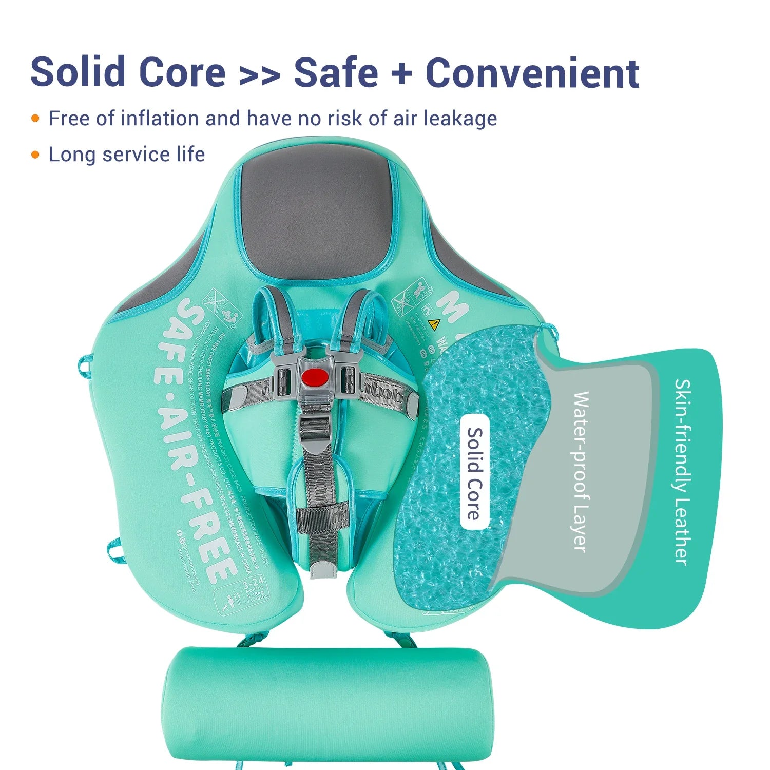 Mambobaby Baby Float with Sunshade – Safe Swimming Fun for Ages 0–3