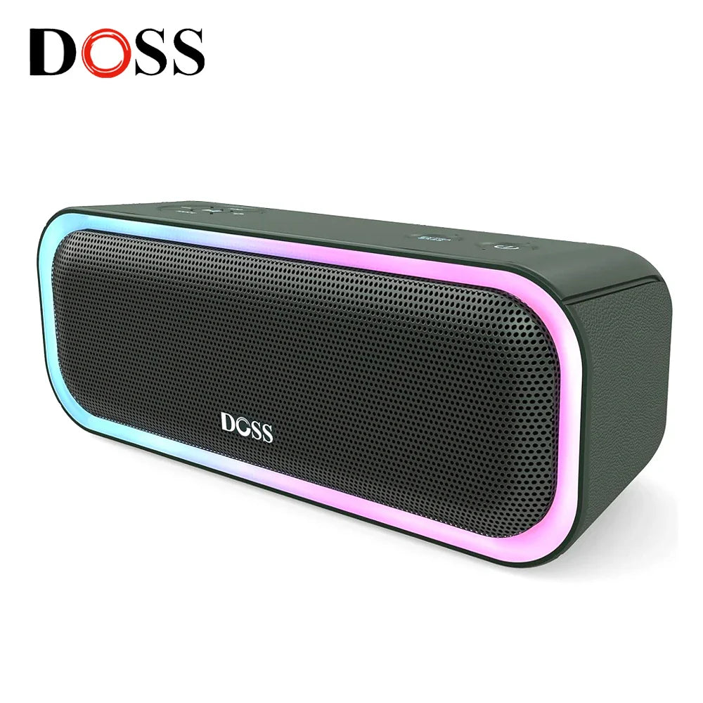 DOSS Bluetooth 5.0 Speaker Powerful 20W Stereo Sound Extra Bass Sound Box IPX6 Waterproof TWS Pairing Wireless Portable Speakers