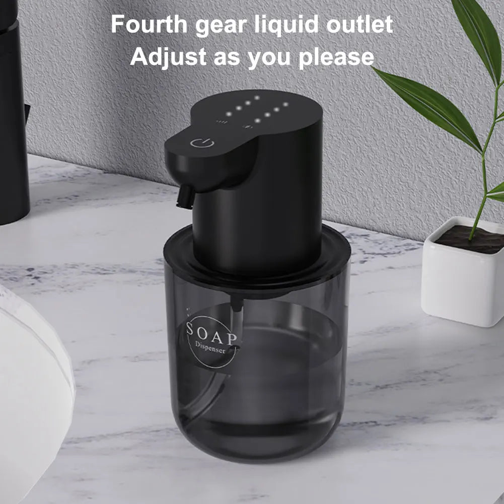 400ml Automatic Foam/Gel Soap Dispenser Rechargeable Infrared Sensor Electric Sanitizer Dispenser 4 Gears Foaming Soap Dispenser