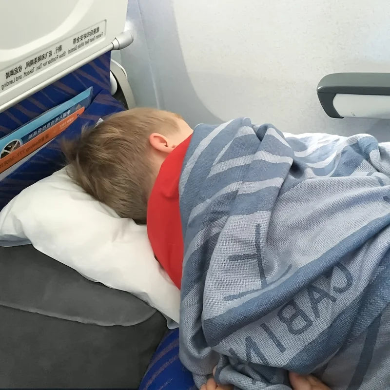 Inflatable Travel Foot Rest Pillow – Adjustable 3-Layer Leg Cushion for Airplane, Office & Car