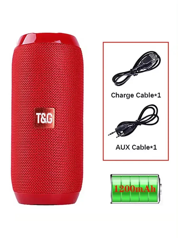 Portable Bluetooth Speaker – TG117 Outdoor Wireless Speaker with FM Radio, USB/TF Card, Hands-Free Calling & Powerful Bass