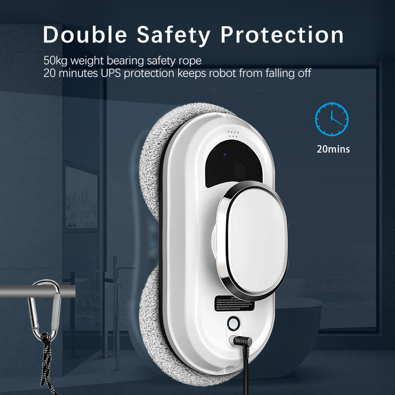 Window Cleaner Robot - Smart Glass Cleaning Robotic With 5600Pa Strong Suction,Remote Control Window Cleaning Robot