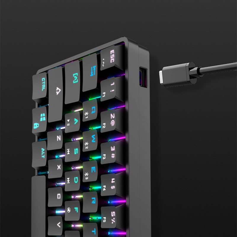 Wireless Bluetooth Mechanical Keyboard – Colorful PBT Keycaps, Compact Design, Compatible with PC, Laptop & Tablet